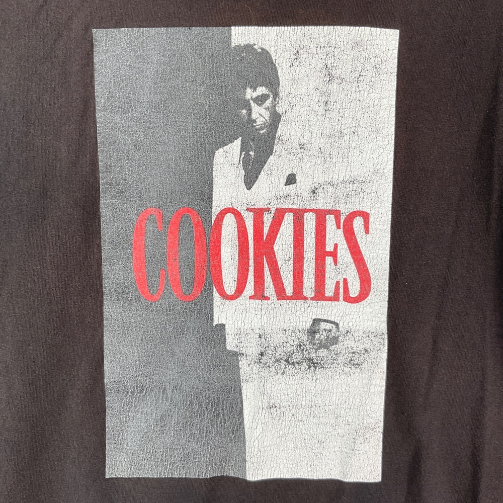 Cookies Scarface T Shirt Mens XL Brown Short Sleeve Tony Montana Graphic Tee